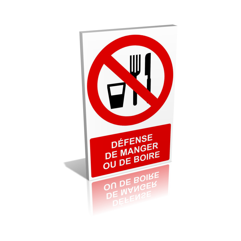 Défense de manger ou de boire Défense de manger ou de boire
