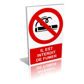 Panneau zone non fumeur anti tabac (REFQ173) - Sticker Communication