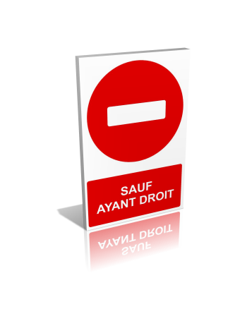 Sens interdit sauf ayants droit