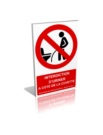 Interdiction d'uriner a coté de la cuvette
