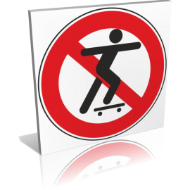 Il est interdit de faire du skateboard