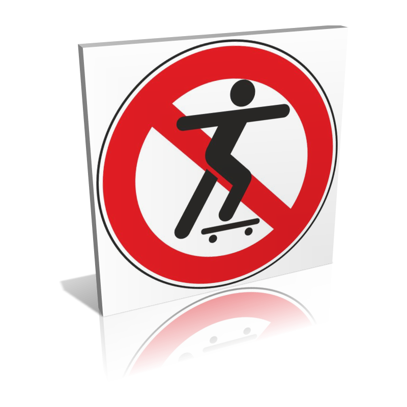 Il est interdit de faire du skateboard