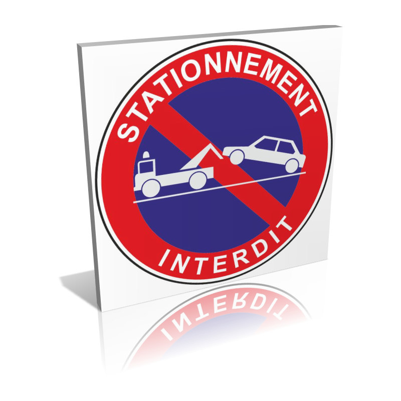 Panneau d'interdiction - Stationnement interdit - Rigide 