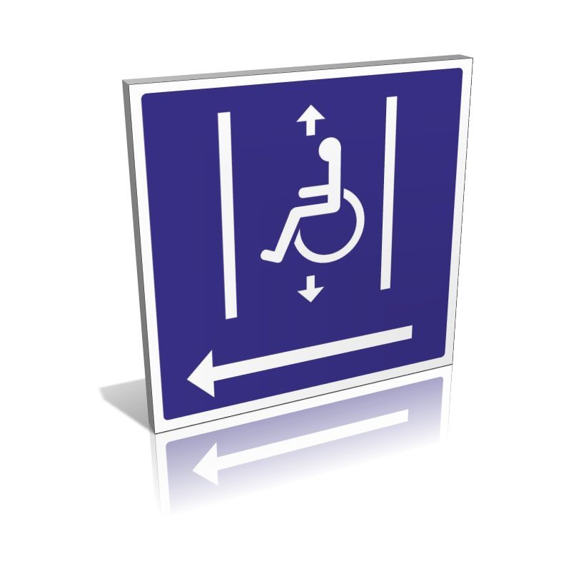 Ascenseur handicapés à gauche