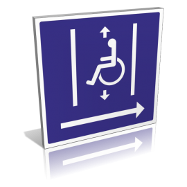 Ascenseur handicapés à droite