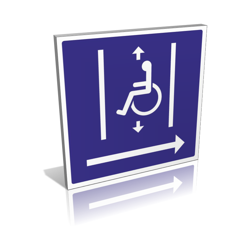Ascenseur handicapés à droite