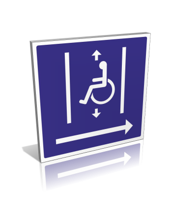 Ascenseur handicapés à droite