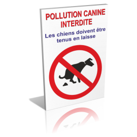 Pollution canine interdite -Chiens en laisse