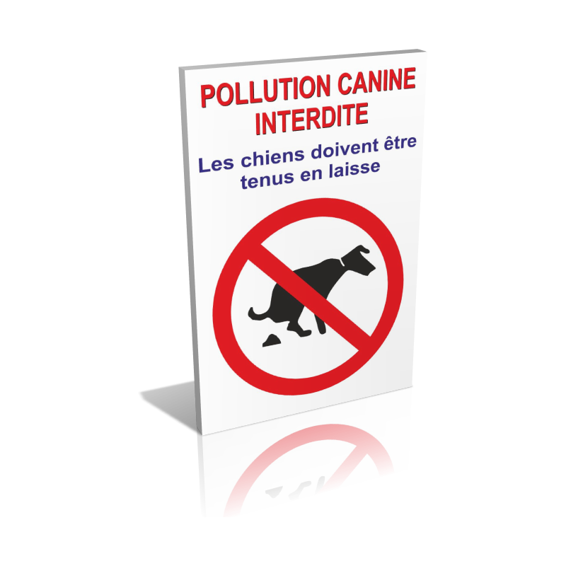 Pollution canine interdite -Chiens en laisse