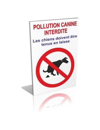 Pollution canine interdite -Chiens en laisse