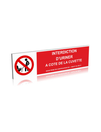 Interdiction d'uriner a coté de la cuvette..