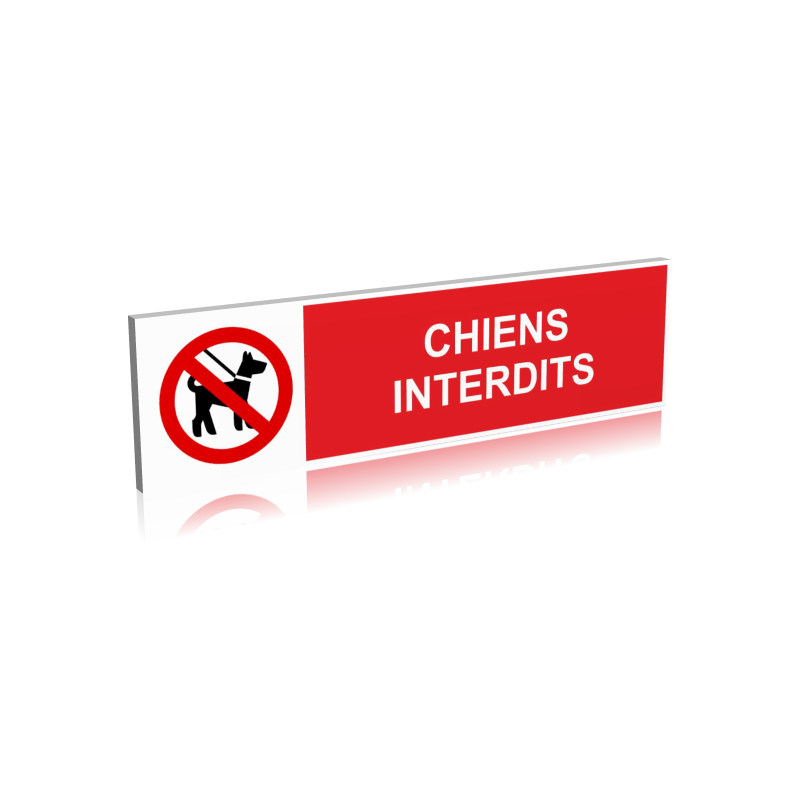 Panneau Chiens interdits - signalétique interdiction