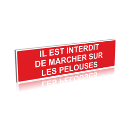 Il est interdit de marcher sur les pelouses