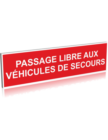 Passage libre aux véhicules de secours