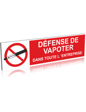 Défense de vapoter dans toute l'entreprise