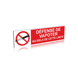 Défense de vapoter au-delà de cette limite