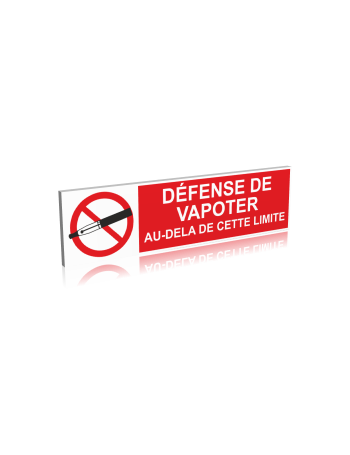 Défense de vapoter au-delà de cette limite