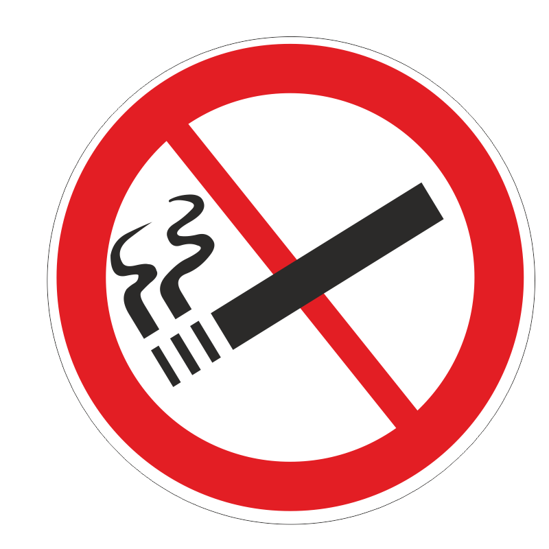 Lot de 50 adhésifs interdiction de fumer 70mm