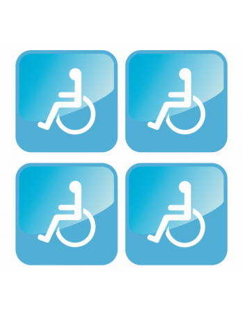 Lot de 4 adhésifs handicapés