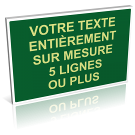 Texte personnalisé vert clair