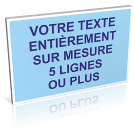 Texte personnalisé bleu foncé