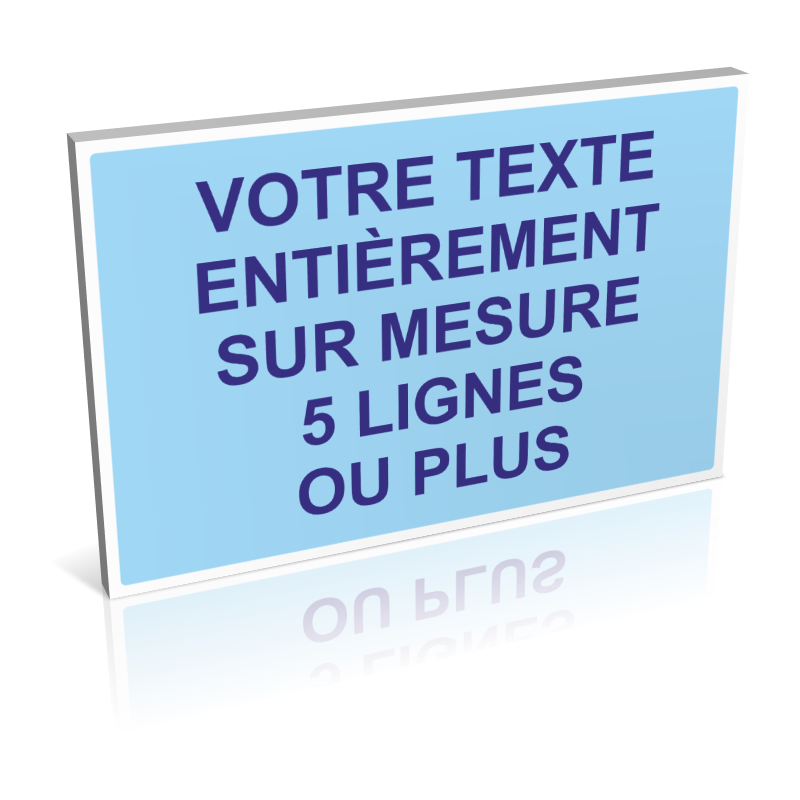 Texte personnalisé bleu foncé