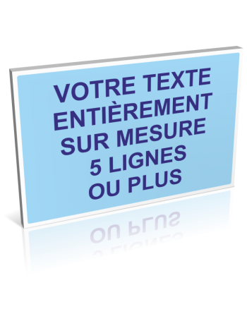 Texte personnalisé bleu foncé