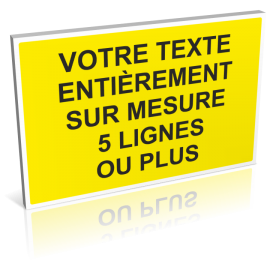 Texte personnalisé jaune