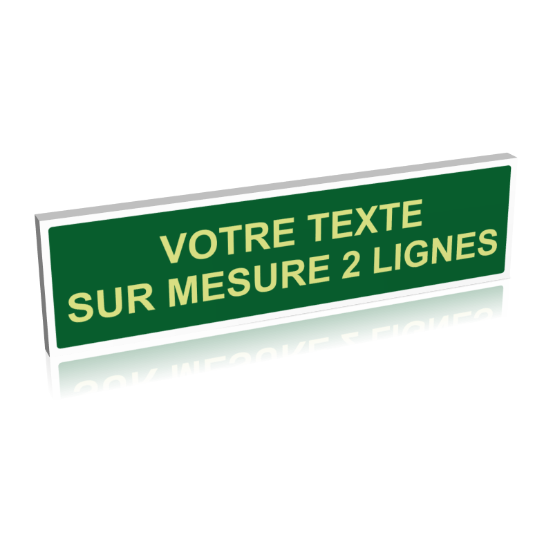 Panneau vert texte vert clair