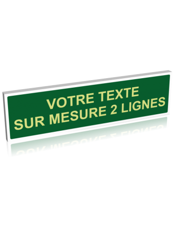 Panneau vert texte vert clair