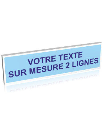 Panneau bleu clair texte bleu foncé