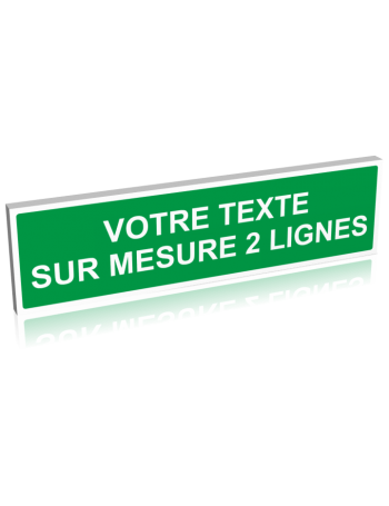 Panneau vert - texte blanc