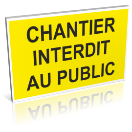 Chantier interdit au public jaune