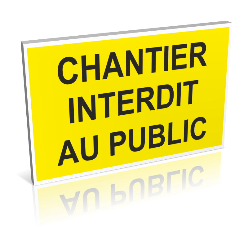 Chantier interdit au public jaune