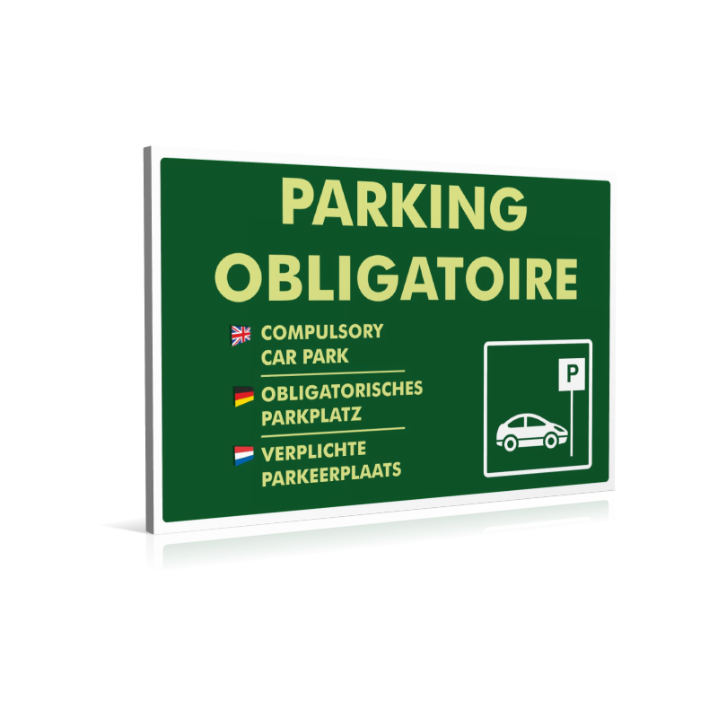 Panneau: Parking obligatoire - signalétique parkings camping - classic45