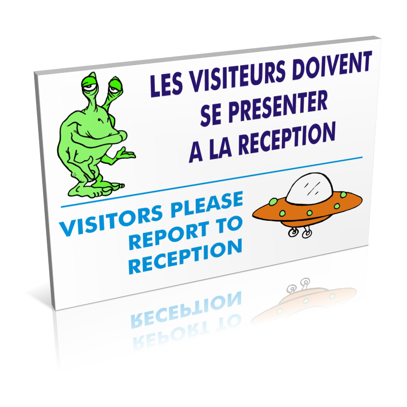 Entrée Les visiteurs doivent se présenter Entrée Les visiteurs doivent se présenter