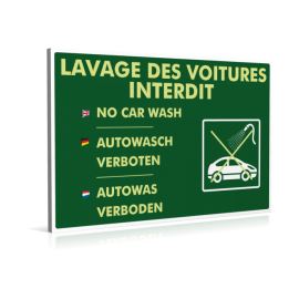 Entrée  Lavage des voitures interdit