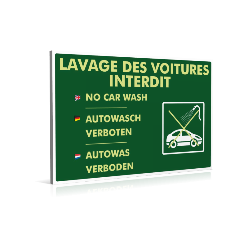 Entrée Lavage des voitures interdit Entrée Lavage des voitures interdit