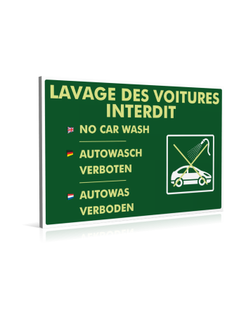 Entrée  Lavage des voitures interdit