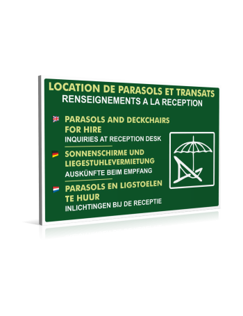 Location de parasols et transats