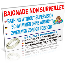 Baignade non surveillée - Bracelet obligatoire