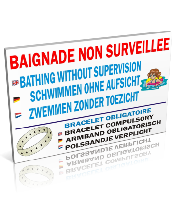 Baignade non surveillée - Bracelet obligatoire