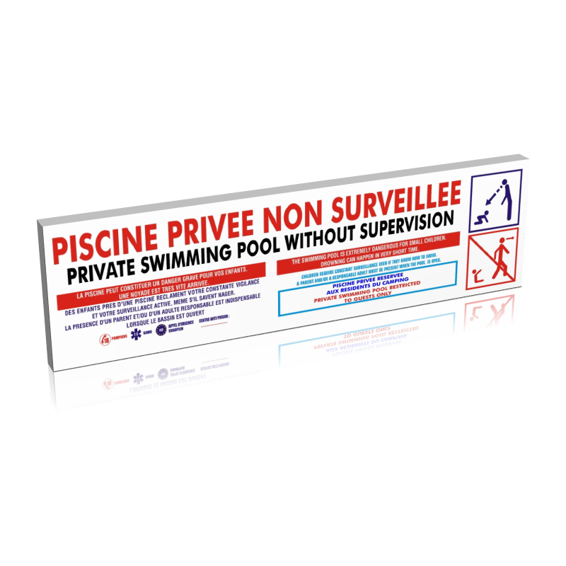 Piscine privée non surveillée