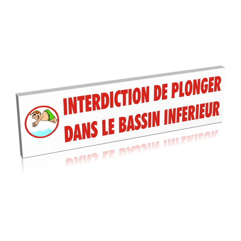 Interdiction de plonger Interdiction de plonger