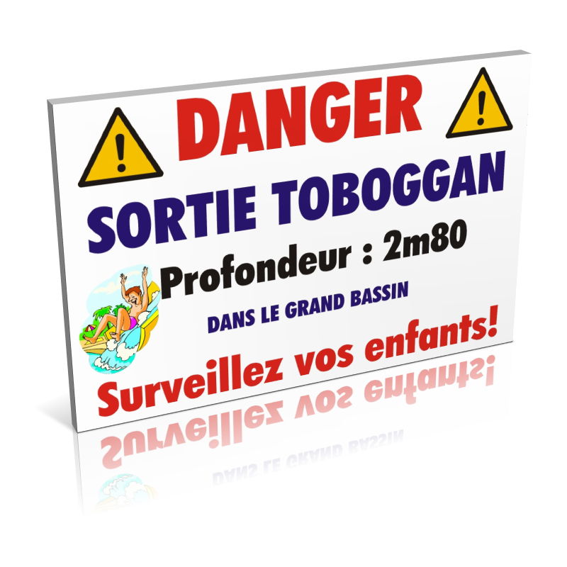 Danger sortie toboggan