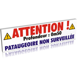 Attention pataugeoire non surveillée