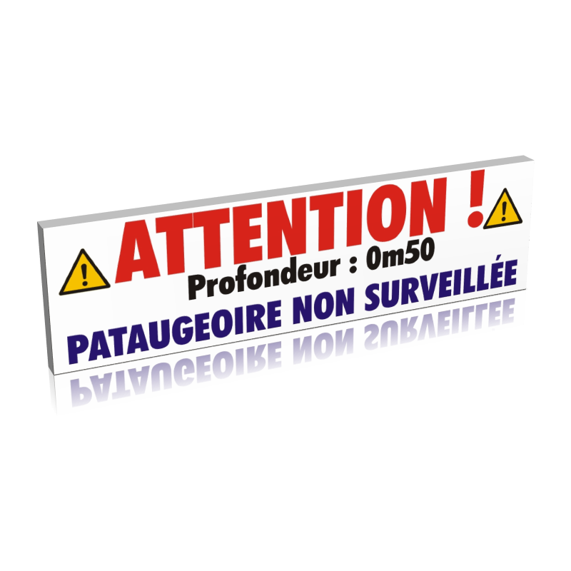 Attention pataugeoire non surveillée