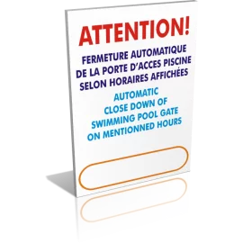 Attention Fermeture piscine