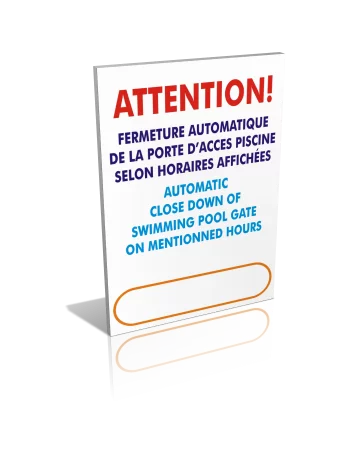 Attention Fermeture piscine
