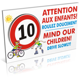 10 km heure Attention aux enfants